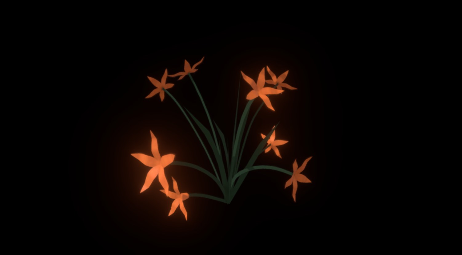 Low poly flower